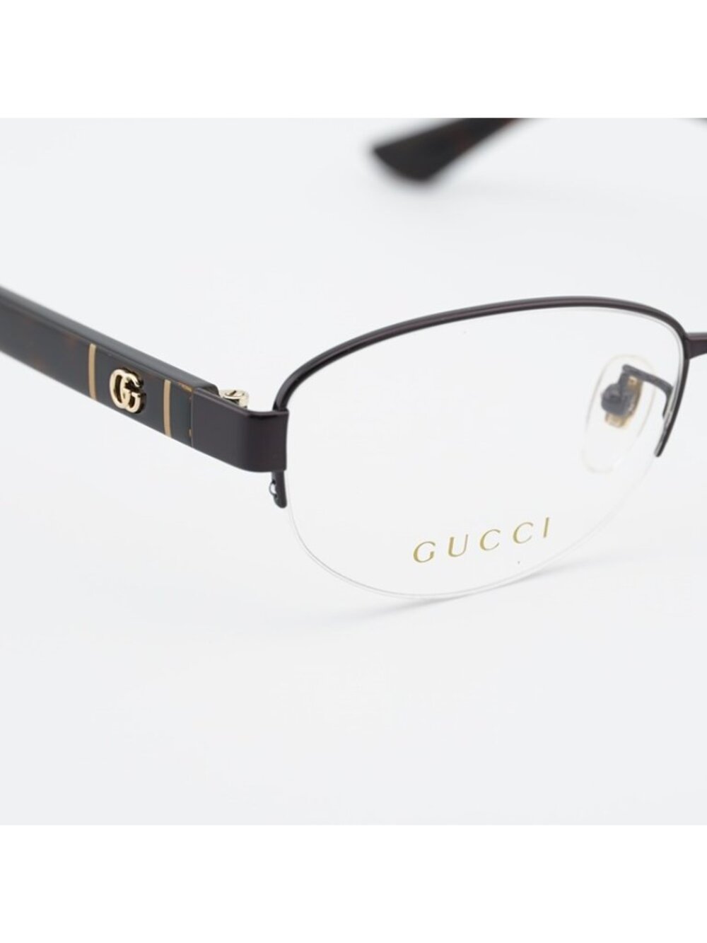 Gucci GG0859OJ 002 Eyeglasses Brown / Havana 53mm Oval Frame - Picture 7 of 11